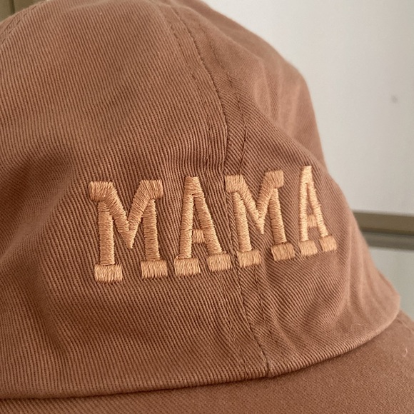 Boutique women’s MAMA embroidered baseball hat blush mauve brown dad cap OSFM - Picture 3 of 16